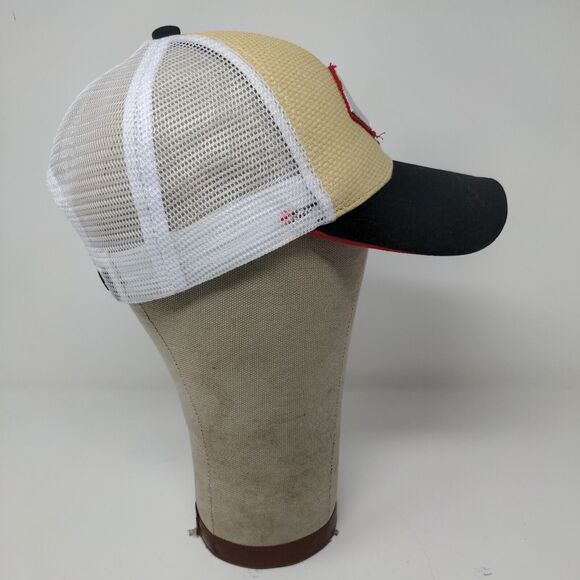 Cincinnati Reds MLB Snapback Mesh Back Hat Gold White Adjustable Montgomery Inn - Picture 7 of 12